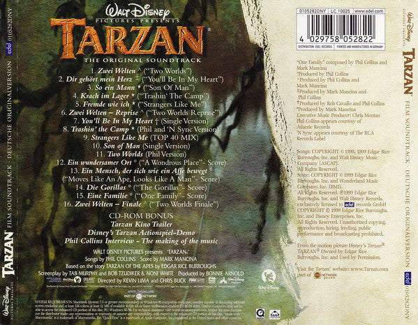 Phil Collins, Mark Mancina : Tarzan (Film Soundtrack • Deutsche Originalversion) (CD, Album, Enh)