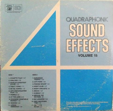 No Artist : Sound Effects, Volume 15 (LP, Quad)
