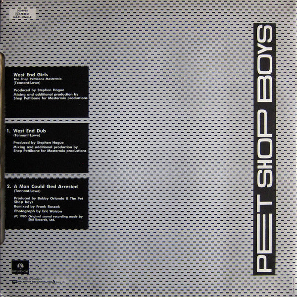 Pet Shop Boys : West End Girls (The Shep Pettibone Mastermix) (12", Maxi)