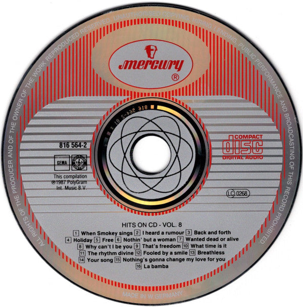 Various : Hits On CD Volume 8 (CD, Comp)