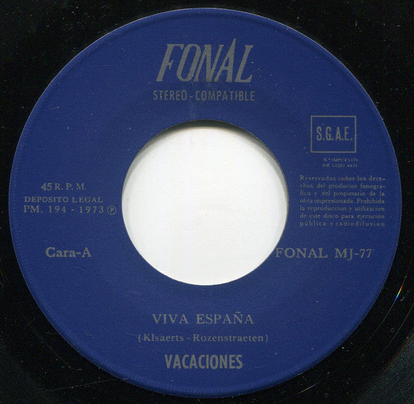 Los Sayonaras / Carlitos Romano : Vacaciones (7")