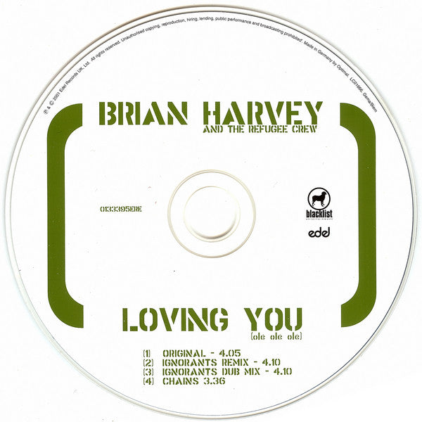 Brian Harvey And The Refugee Crew : Loving You (Olé Olé Olé) (CD, Maxi)