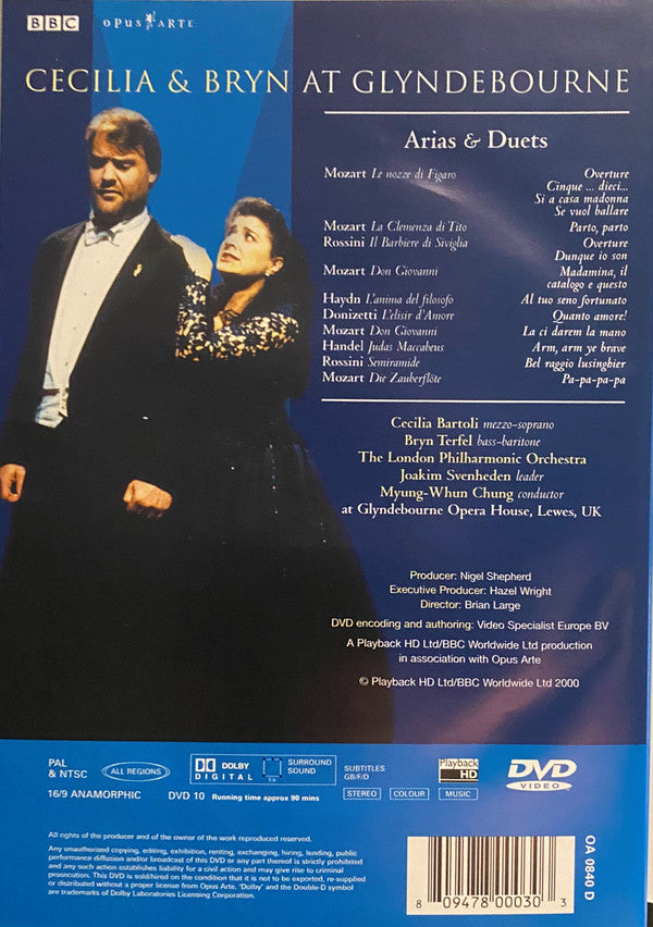 Cecilia Bartoli, Bryn Terfel : Cecilia & Bryn At Glyndebourne: Arias & Duets (DVD-V, D/Sided, Multichannel, NTSC, PAL)