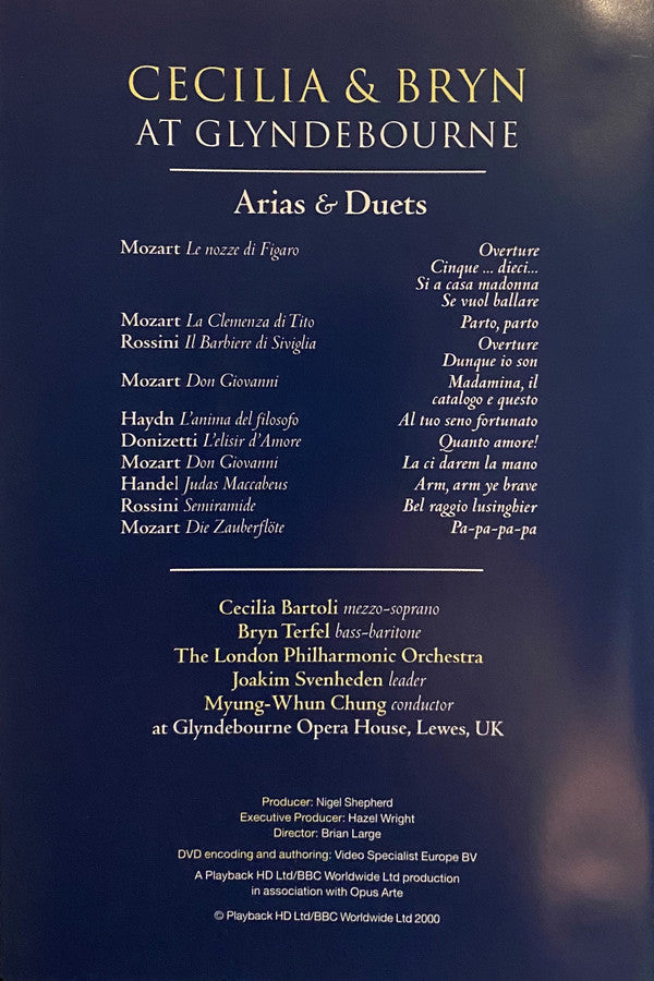 Cecilia Bartoli, Bryn Terfel : Cecilia & Bryn At Glyndebourne: Arias & Duets (DVD-V, D/Sided, Multichannel, NTSC, PAL)