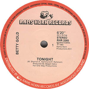 Betty Gold : Tonight (12")