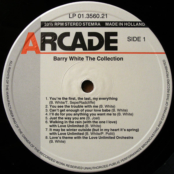 Barry White : The Collection (LP, Album, Comp)