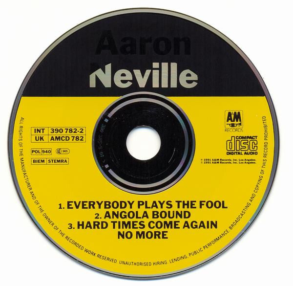 Aaron Neville : Everybody Plays The Fool (CD, Single)