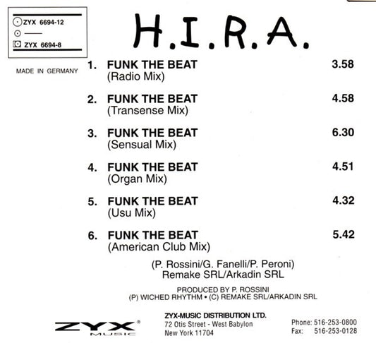 H.I.R.A. : Funk The Beat (CD, Maxi)