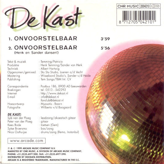 De Kast : Onvoorstelbaar (CD, Single)