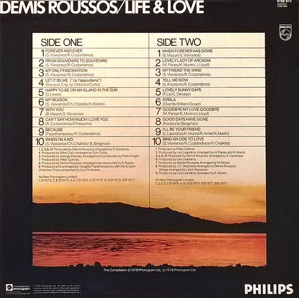 Demis Roussos : Life & Love (LP, Comp)