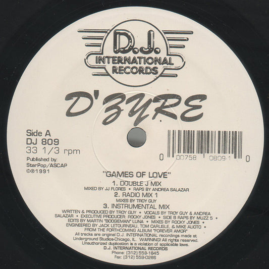 D'Zyre : Games Of Love (12")