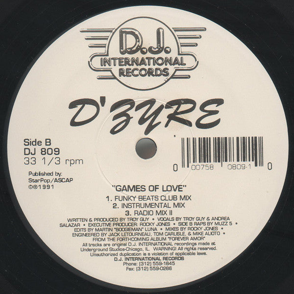 D'Zyre : Games Of Love (12")