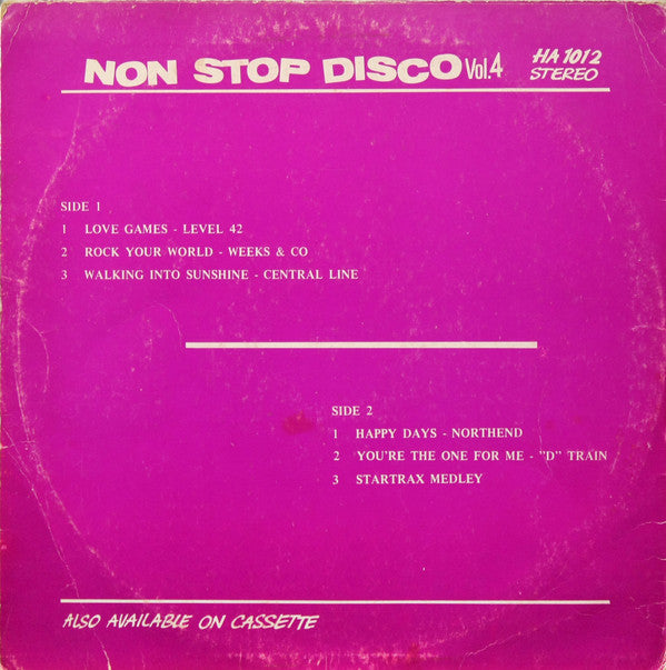Various : Non Stop Disco Vol. 4 (LP, Comp)