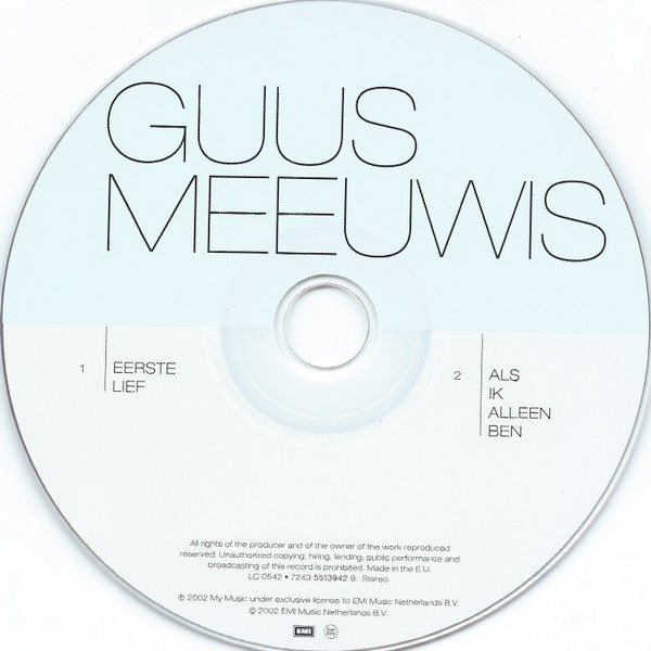 Guus Meeuwis : Eerste Lief (CD, Single, Car)