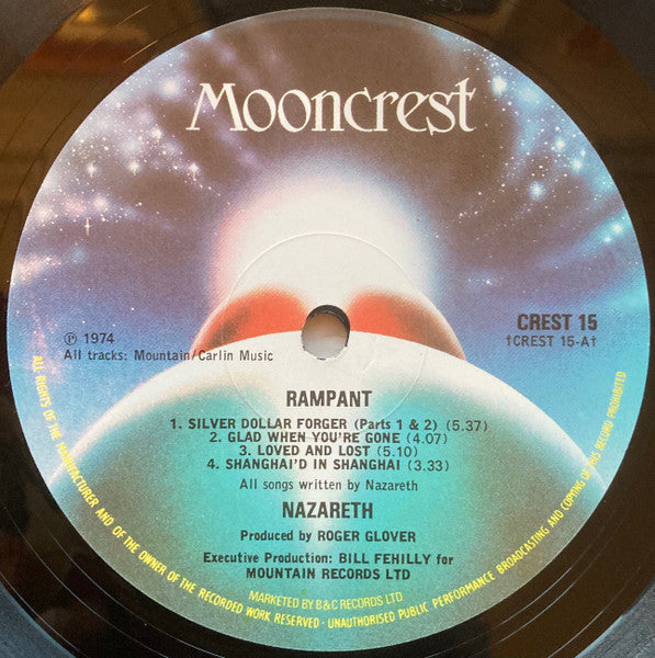 Nazareth (2) : Rampant (LP, Album, M/Print, Emb)