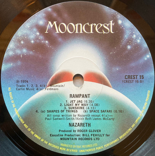 Nazareth (2) : Rampant (LP, Album, M/Print, Emb)
