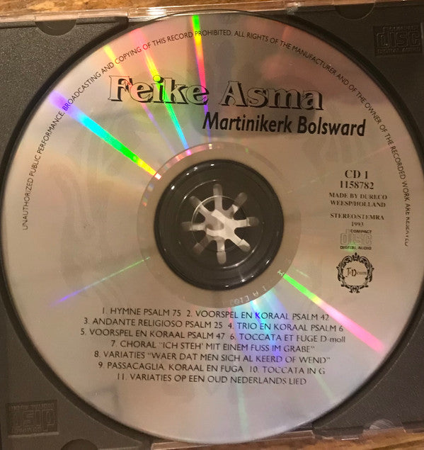Feike Asma : Martinikerk Bolsward - Historische Opnamen (2xCDi)