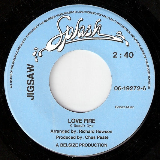 Jigsaw (3) : Love Fire (7", Single)