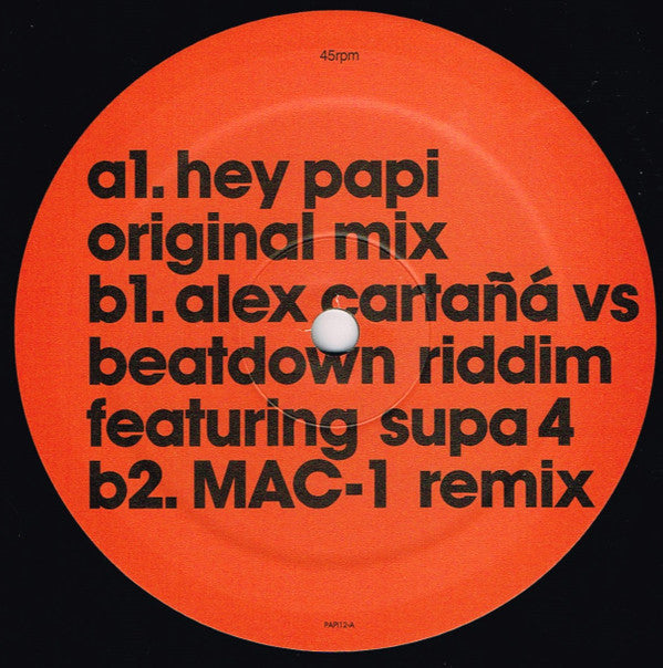 Alex Cartañá : Hey Papi (12", Single)