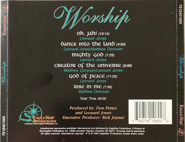MorningStar (5) With Leonard Jones (3) And Matthew Donovan : Worship (Songs From The Heart Of David Worship And Warfare Conference, Recorded Live) (CD, Album, RE)