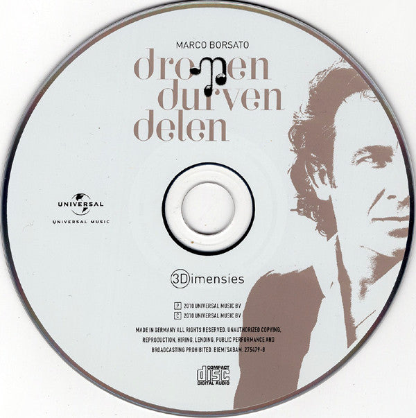 Marco Borsato : Dromen Durven Delen (3 Dimensies) (CD, Album, Ltd)