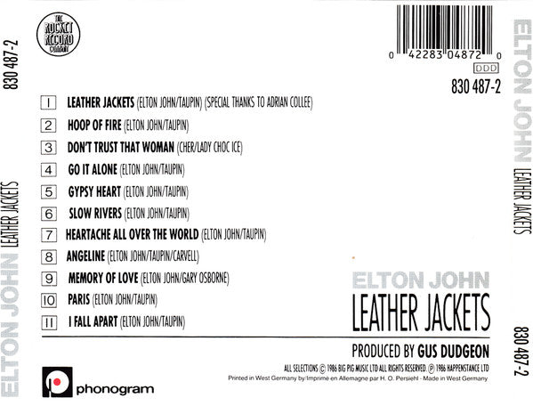 Elton John : Leather Jackets (CD, Album)