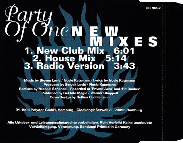 Natascha Wright : Party Of One (New Mixes) (CD, Maxi)