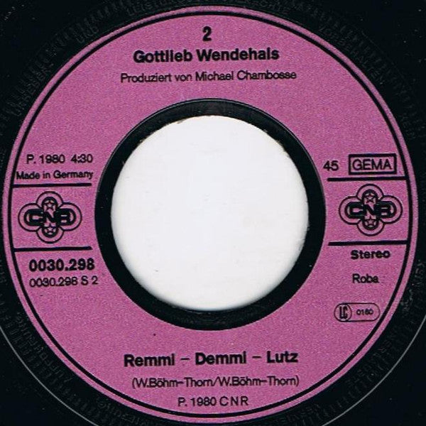 Gottlieb Wendehals : Morgens Fango - Abends Tango (7", Single)
