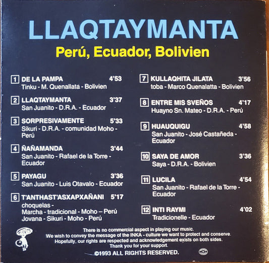 Llaqtaymanta : Traditionelle Musik Der Inkas Vol. II (CD, Album)