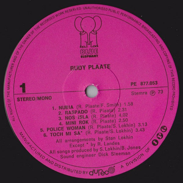 Rudy Plaate : Rudy Plaate (LP)