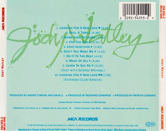 Jody Watley : Jody Watley (CD, Album)