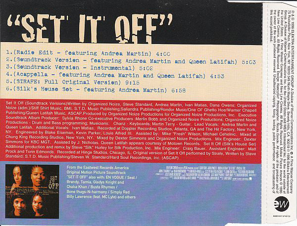 Organized Noize Featuring Andrea Martin & Queen Latifah : Set It Off (CD, Maxi)