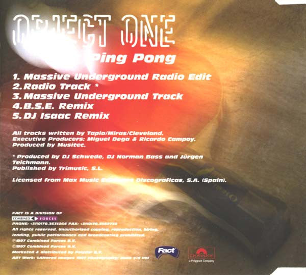 Object One : Ping Pong (CD, Maxi)