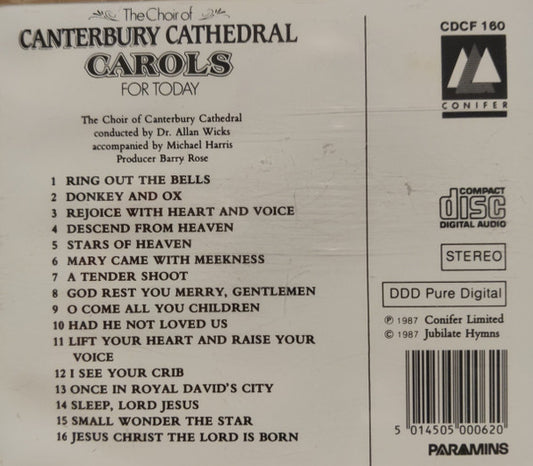 Canterbury Cathedral Choir : The Choir Of Canterbury Cathedral - Carols For Today (CD, Album)