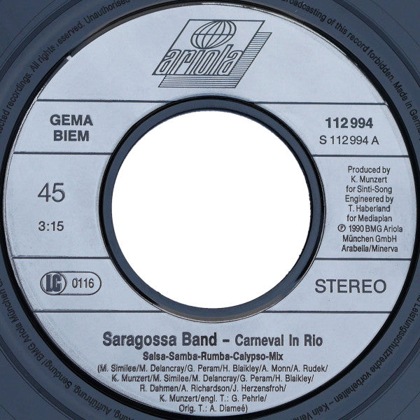 Saragossa Band : Saragossa Band Medley (7", Single)