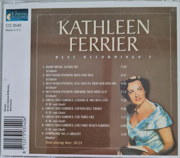Kathleen Ferrier : Best Recordings 1 (CD, Album)