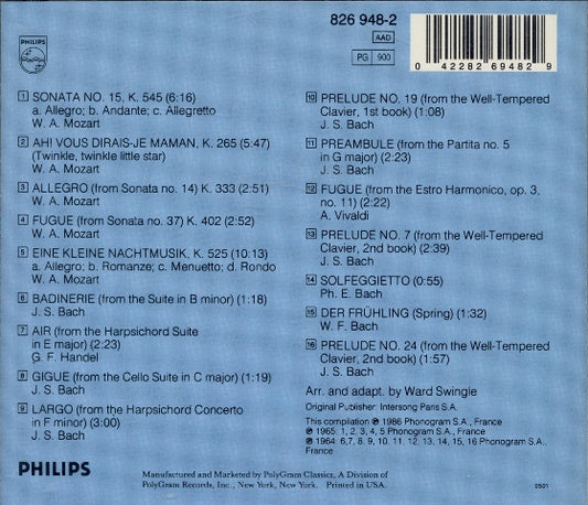 Les Swingle Singers : Anyone For Mozart, Bach, Handel, Vivaldi? (CD, Comp)