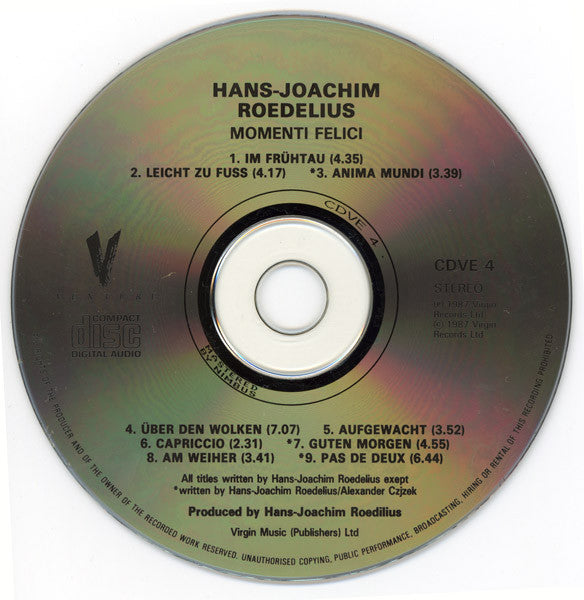Hans-Joachim Roedelius : Momenti Felici (CD, Album)