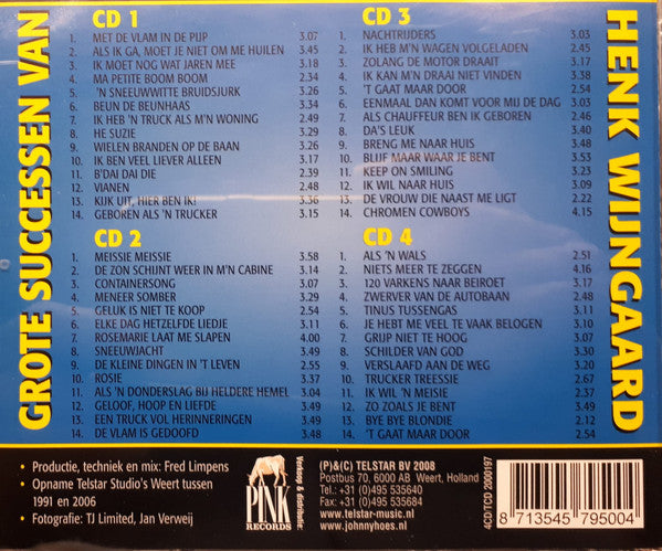 Henk Wijngaard : Grote Successen Van Henk Wijngaard (4xCD, Comp)
