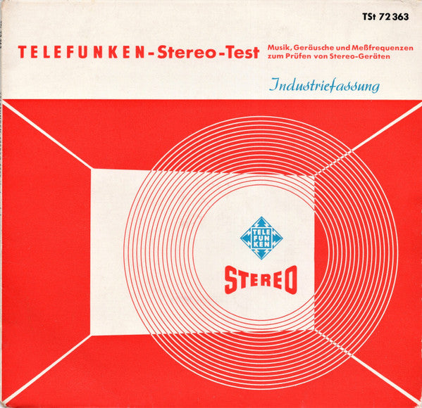 No Artist : Telefunken-Stereo-Test (Industriefassung) (7")