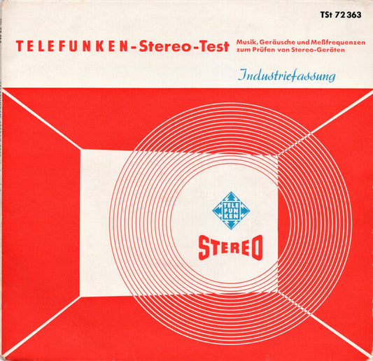 No Artist : Telefunken-Stereo-Test (Industriefassung) (7")