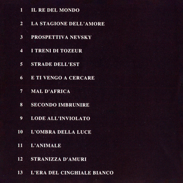 Franco Battiato : Unprotected (CD, Album)