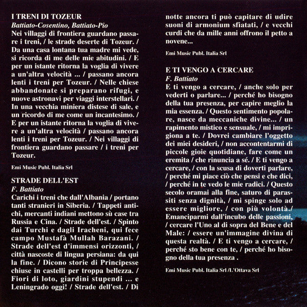 Franco Battiato : Unprotected (CD, Album)