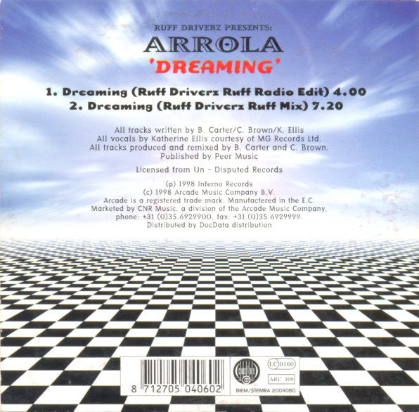 Ruff Driverz Presents Arrola : Dreaming (CD, Single)