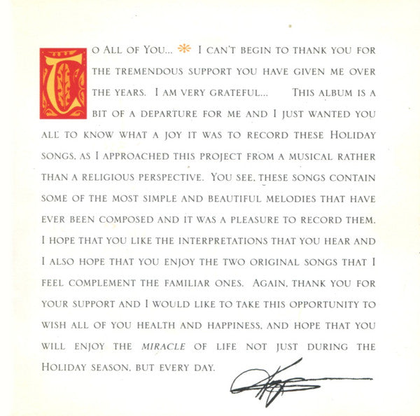 Kenny G (2) : Miracles - The Holiday Album (CD, Album)