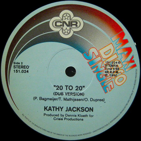 Kathy Jackson : 20 To 20 (12", Maxi)