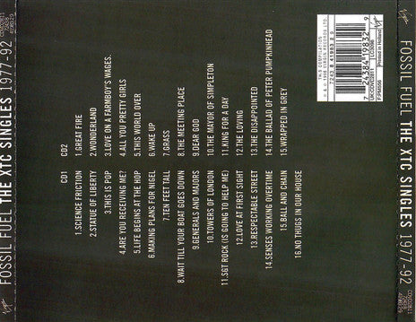 XTC : Fossil Fuel - The XTC Singles 1977-92 (2xCD, Comp, EMI)