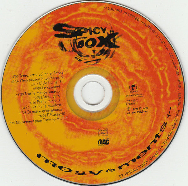Spicy Box : Mouvements (CD, Album)