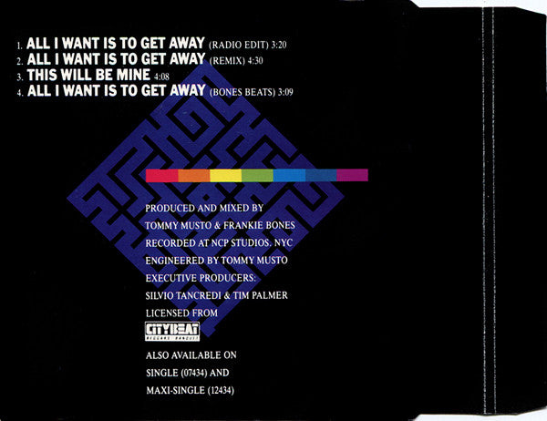 Musto & Bones : All I Want Is To Get Away (CD, Maxi)