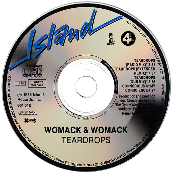 Womack & Womack : Teardrops (CD, Maxi)